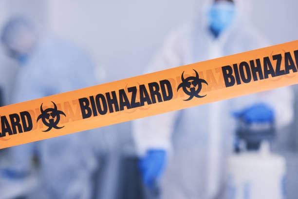 Professional Biohazard Cleanup technician working in Hampton, AR